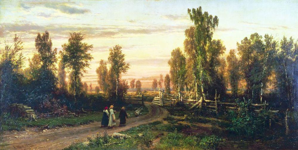 The Evening 1871 by Ivan Shishkin | Oil Painting Reproduction