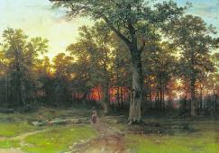 The Forest in the Evening 1869 By Ivan Shishkin