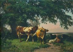 The Herd Under the Trees 1864 By Ivan Shishkin