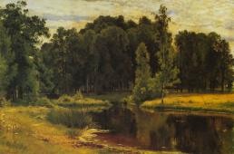 The Pond in the Old Park 1879 By Ivan Shishkin
