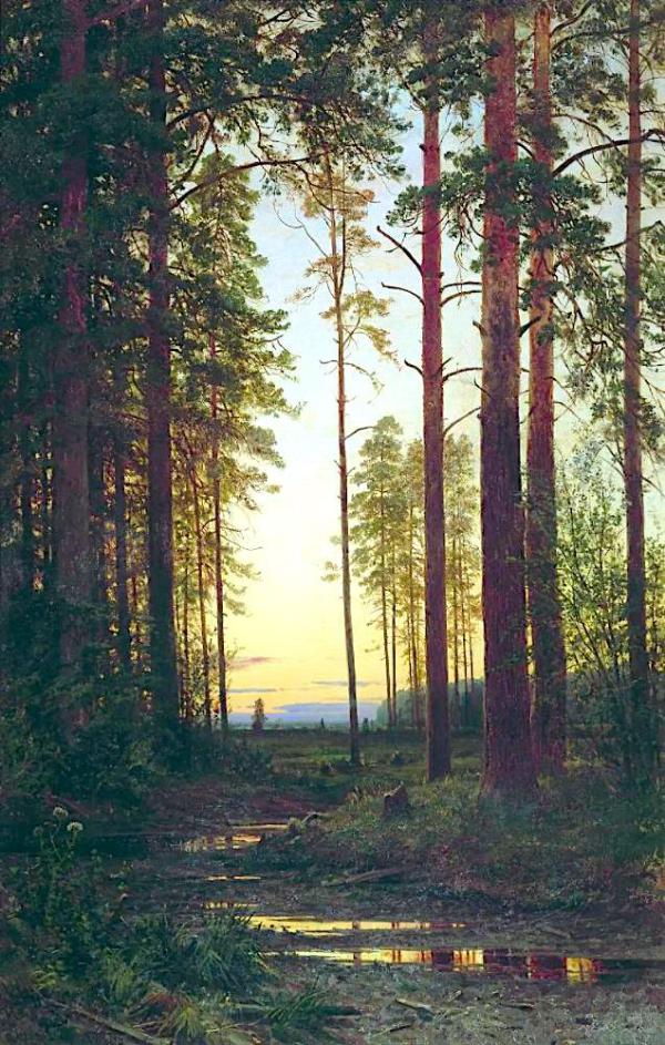 Twilight 1883 by Ivan Shishkin | Oil Painting Reproduction