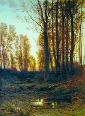 Twilight Sunset 1879 By Ivan Shishkin