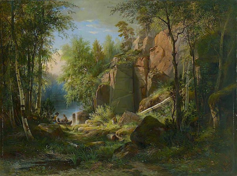 View of Valaam Island Kukko 1860 | Oil Painting Reproduction