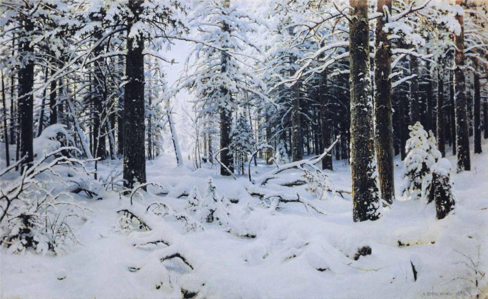 Winter 1890 by Ivan Shishkin | Oil Painting Reproduction
