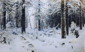 Winter 1890 By Ivan Shishkin