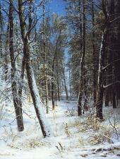 Winter in the Woods Frost 1877 By Ivan Shishkin