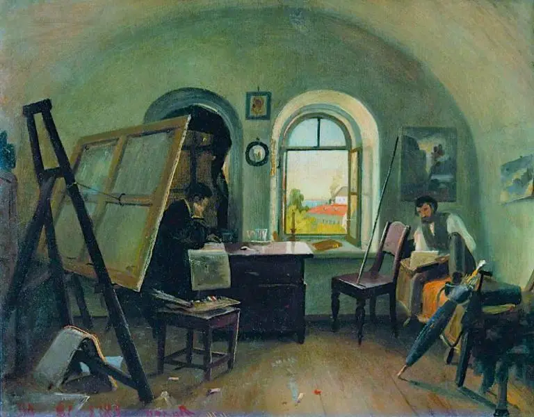 Workshop on the Island of Valaam 1860 By Ivan Shishkin
