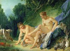 Diana Getting Out of her Bath By Francois Boucher