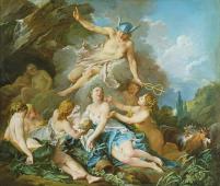 Mercury Confiding The Infant Bacchus to The Nymphs By Francois Boucher