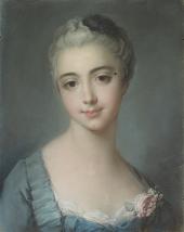 Portrait a Young Lady By Francois Boucher