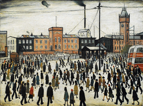 Going to Work by L-S-Lowry | Oil Painting Reproduction
