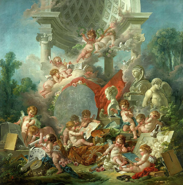 The Geniuses of Art by Francois Boucher | Oil Painting Reproduction