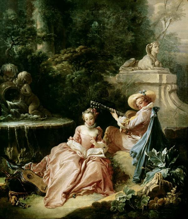 The Music Lesson by Francois Boucher | Oil Painting Reproduction