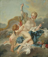 Venus Disarming Cupid By Francois Boucher