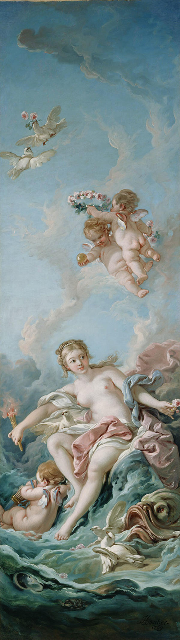 Venus on The Waves by Francois Boucher | Oil Painting Reproduction