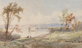 Along the Hudson By Jasper Francis Cropsey