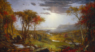 Autumn on the Hudson River By Jasper Francis Cropsey