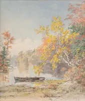 Autumn on the Lake 1892 By Jasper Francis Cropsey