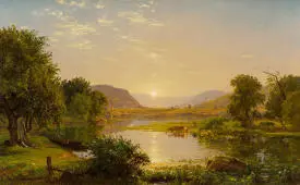 Preparing the Boats at Greenwood Lake 1858 By Jasper Francis Cropsey