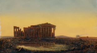 Ruins at Paestum 1856 By Jasper Francis Cropsey