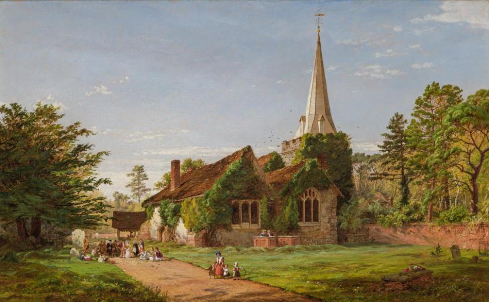 Stoke Poges by Jasper Francis Cropsey | Oil Painting Reproduction