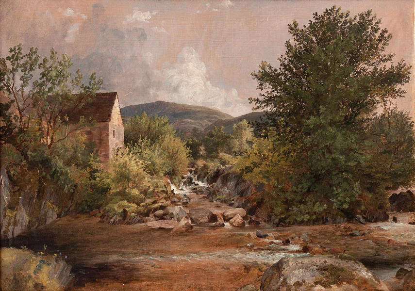 The Old Mill 1847 by Jasper Francis Cropsey | Oil Painting Reproduction