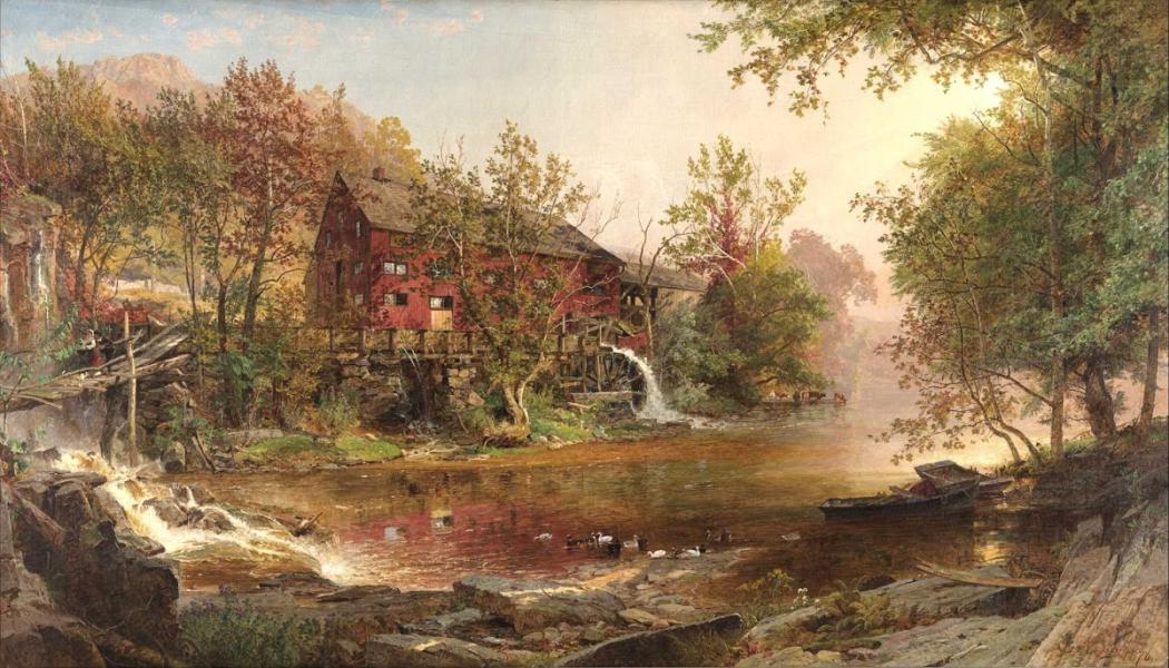 The Old Mill by Jasper Francis Cropsey | Oil Painting Reproduction