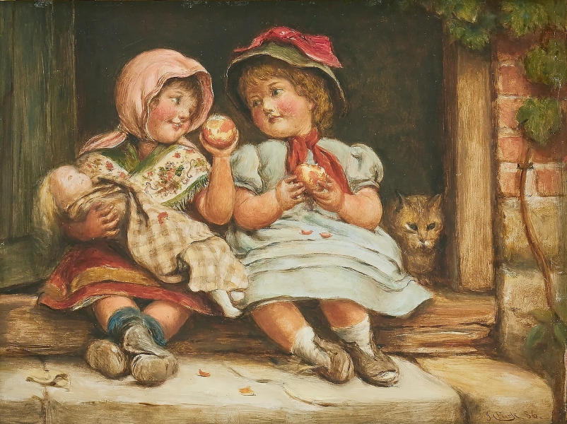 The Apple Of Their Mothers Eye 1886 | Oil Painting Reproduction