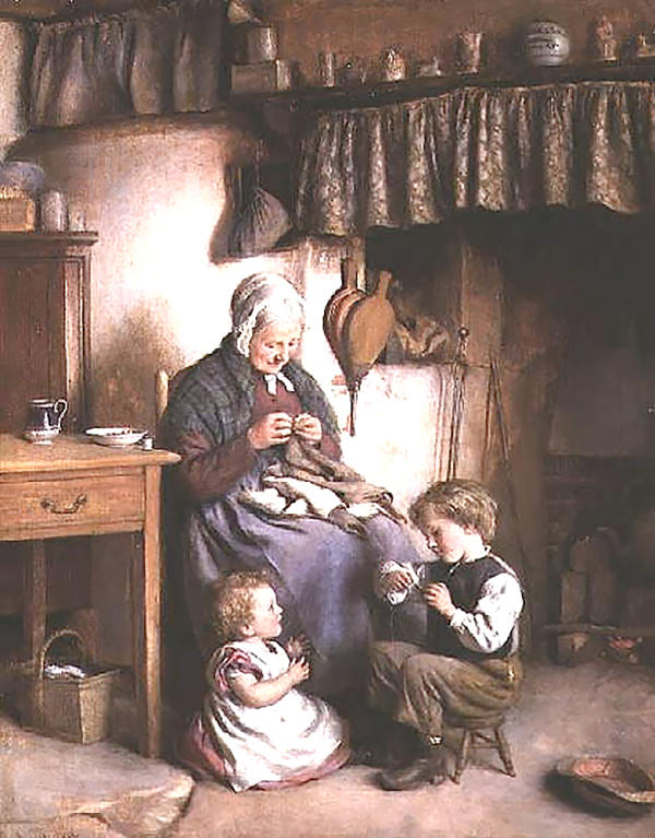 The Chimney Corner by Joseph Clark | Oil Painting Reproduction