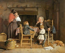 The Draughts Players 1859 By Joseph Clark
