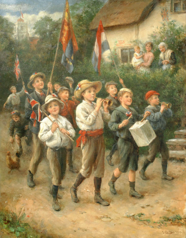 The Village Parade by Joseph Clark | Oil Painting Reproduction