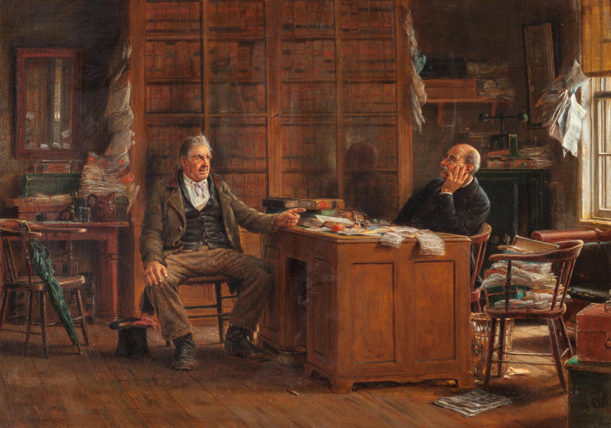 A Country Lawyer 1895 by Edward Lamson Henry | Oil Painting Reproduction