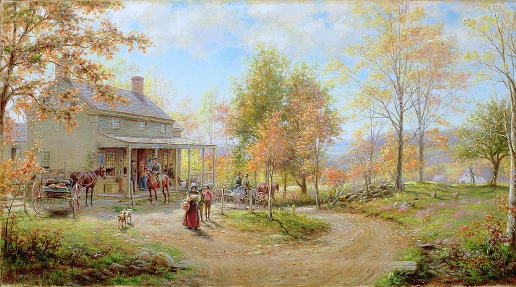 An October Day by Edward Lamson Henry | Oil Painting Reproduction