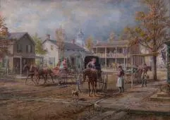 A Village Street 1916 By Edward Lamson Henry