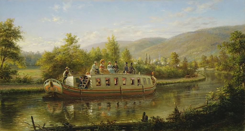 Early Days of Rapid Transit | Oil Painting Reproduction