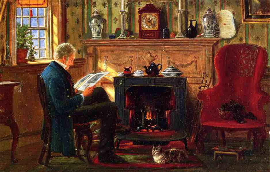 Examining Illustrations the Fire | Oil Painting Reproduction