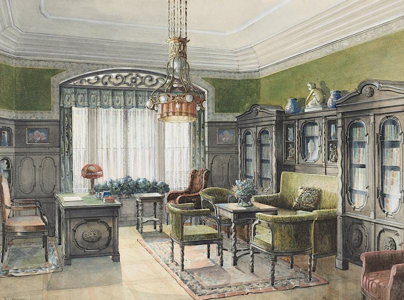 Library Interior by Edward Lamson Henry | Oil Painting Reproduction