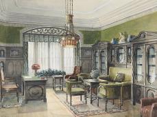 Library Interior By Edward Lamson Henry