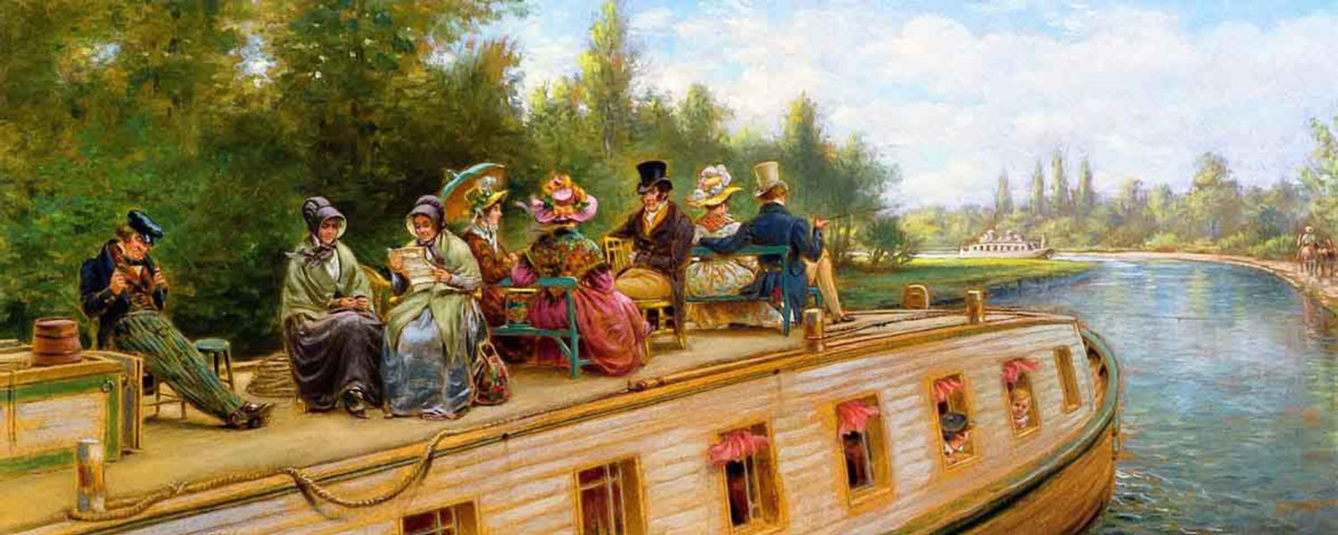 Nearing the Bend by Edward Lamson Henry | Oil Painting Reproduction