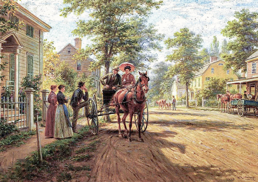 One Sunday Afternoon by Edward Lamson Henry | Oil Painting Reproduction