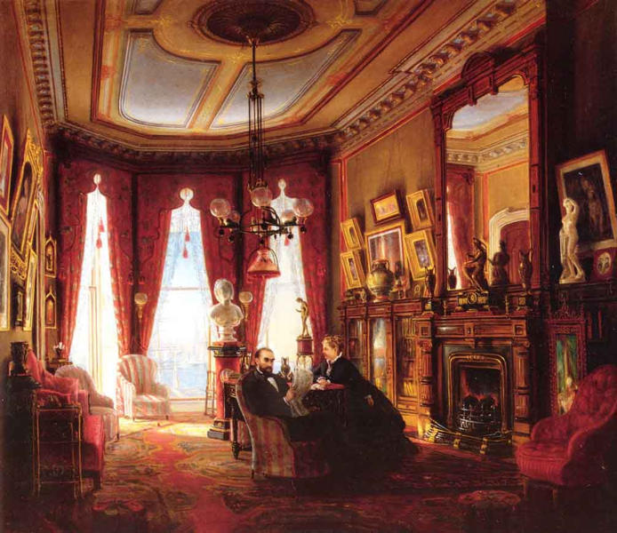 Parlor on Brooklyn Heights of Mr. and Mrs. John Ballard | Oil Painting Reproduction