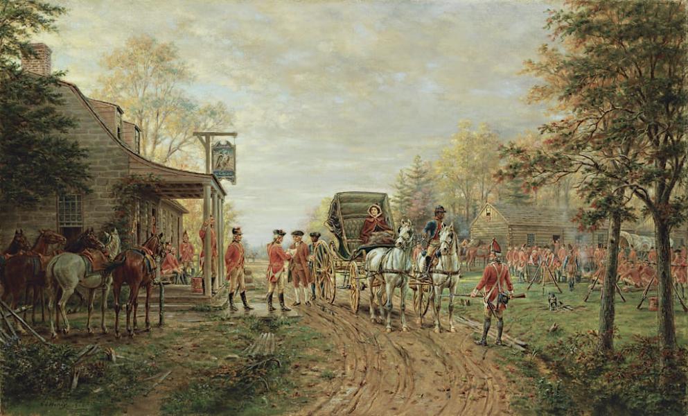 Passing the Outposts on the Old Kingsbridge Road 1903 | Oil Painting Reproduction