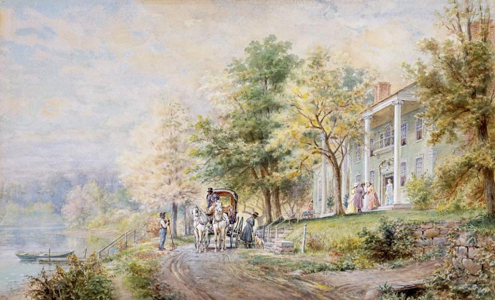 Receiving Guests 1898 by Edward Lamson Henry | Oil Painting Reproduction