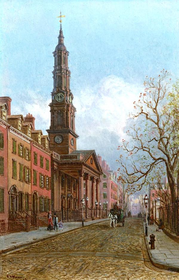 St. Johns Church Varick Street New York 1914 | Oil Painting Reproduction