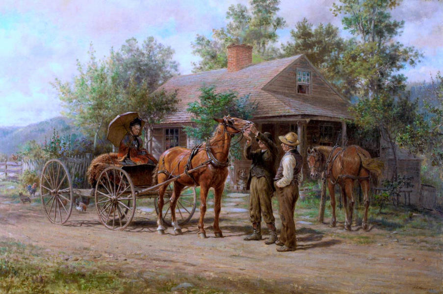 Testing His Age by Edward Lamson Henry | Oil Painting Reproduction