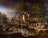 Exhumation of the Mastodon c1807 By Charles Willson Peale
