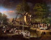 Exhumation of the Mastodon c1807 By Charles Willson Peale