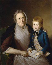 Mrs. James Smith and Grandson 1776 By Charles Willson Peale