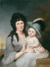 Mrs. John Nicholson Hannah Duncan and John Nicholson Jr. By Charles Willson Peale