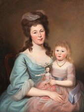 Peggy Sanderson Hughes and her Daughter By Charles Willson Peale